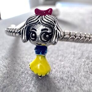 Snow White Charm Silver Enamel‎ Disney Princess fits PANDORA